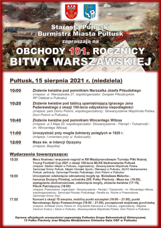 obchody 101. rocznicy Bitwy Warszawskiej w Pułtusku