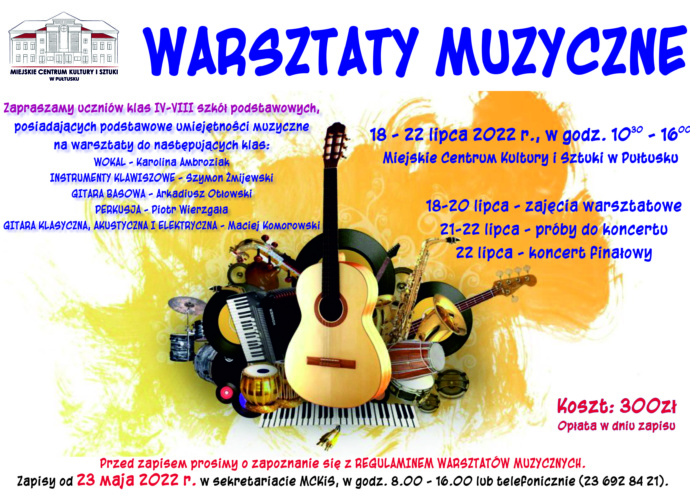 Warsztaty muzyczne (plakat)