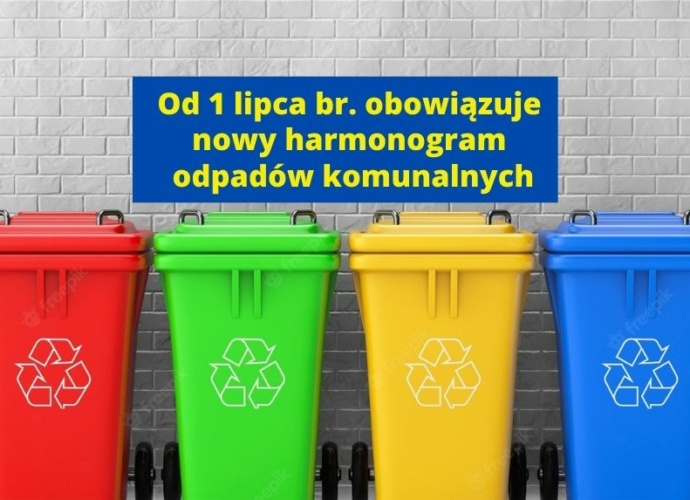 Harmonogram odbioru odpadów od 01.07.2022r. do 31.12.2022r.