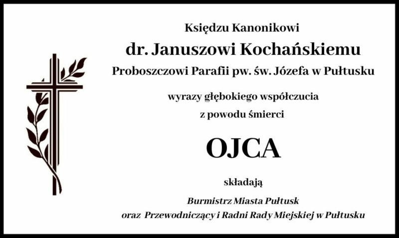 kondolencje ks. Kochański