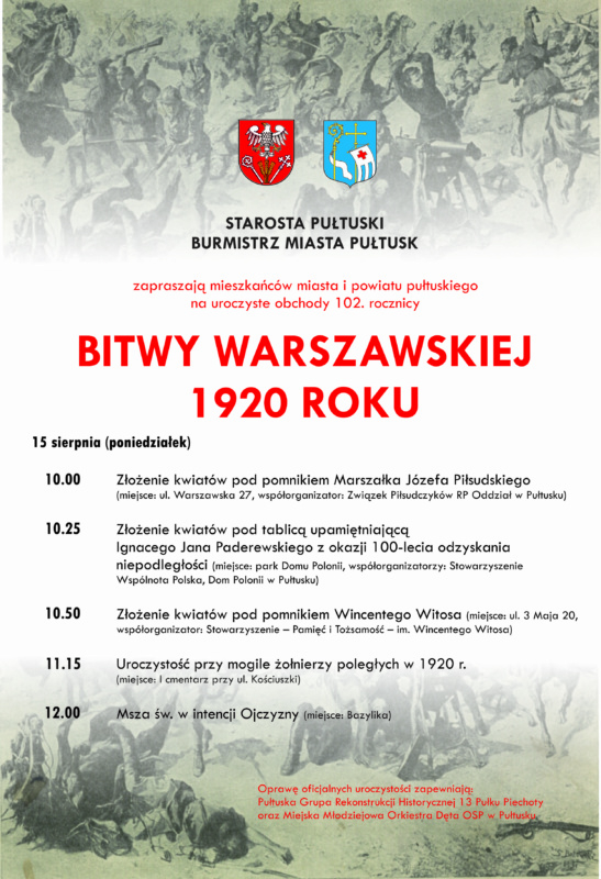 102. rocznica Bitwy Warszawskiej 1920 roku