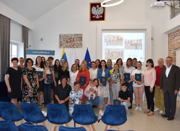 Zakończenie kursu języka polskiego zorganizowanego przez Gminę Pułtusk dla uchodźców z Ukrainy 16