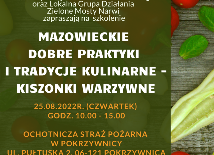 Bezpłatne szkolenie - kiszonki warzywne (plakat)