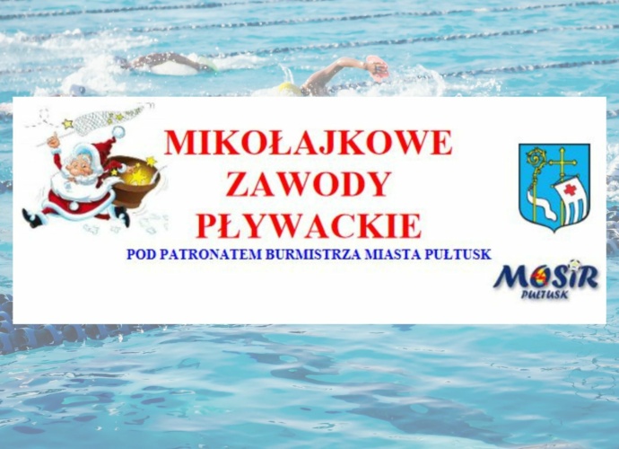 Mikołajkowe Zawody Pływackie (plakat)