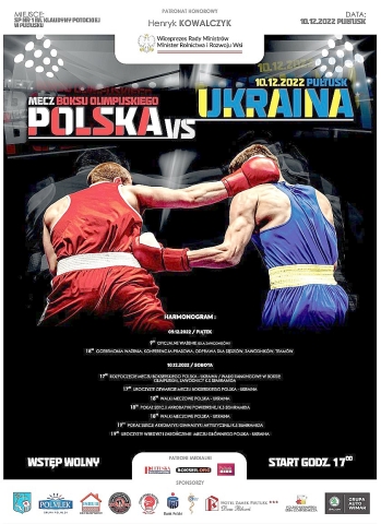 Mecz bokserski Polska vs. Ukraina (plakat) 1