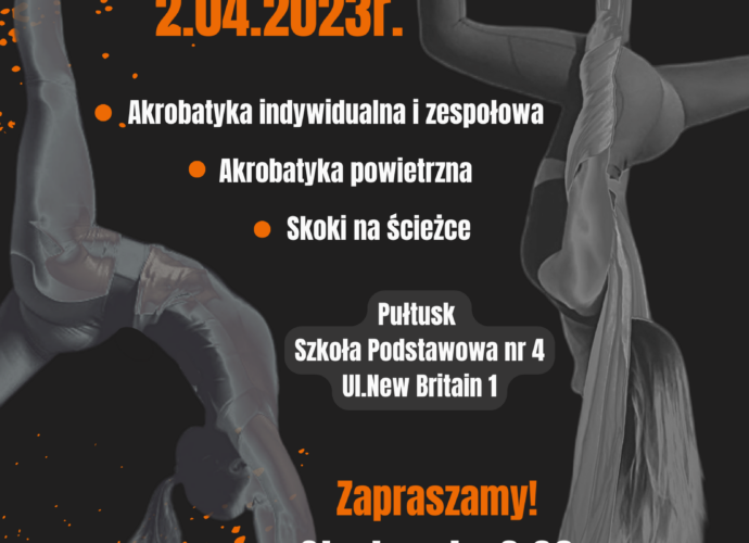 Zaproszenie na Mazowiecki Turniej Akrobatyki (plakat) 2