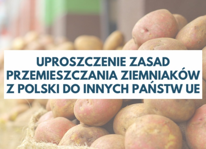 Uproszczenie zasad przemieszczania ziemniaków z Polski do innych państw UE (baner)