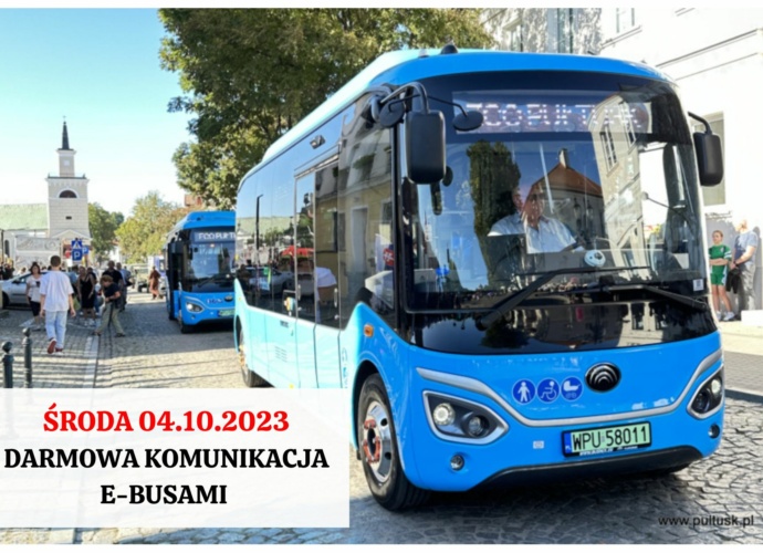 4 października 2023 r. – bezpłatna komunikacja miejska E-busami (zdjecie E-busa 2)