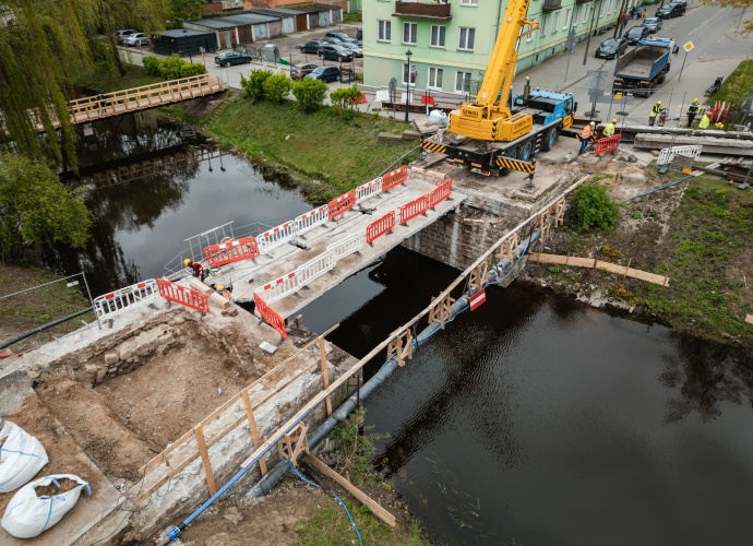 Postępy prac przy moście Benedyktyńskim w Pułtusku 13
