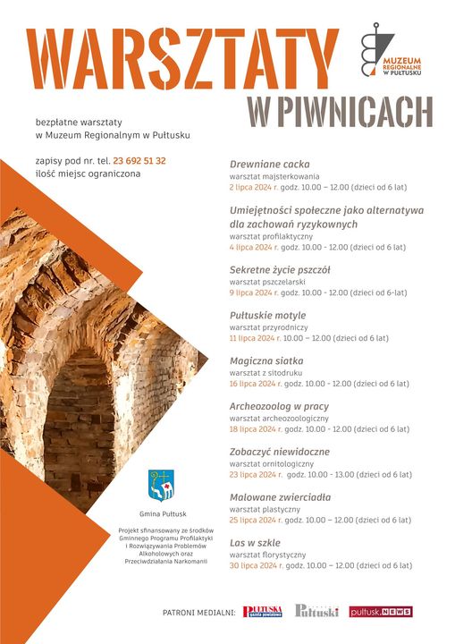 Plakat Warsztaty w Piwnicach