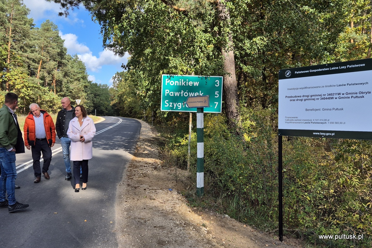 Odbiór końcowy zadania dot. przebudowy drogi do miejscowości Ponikiew