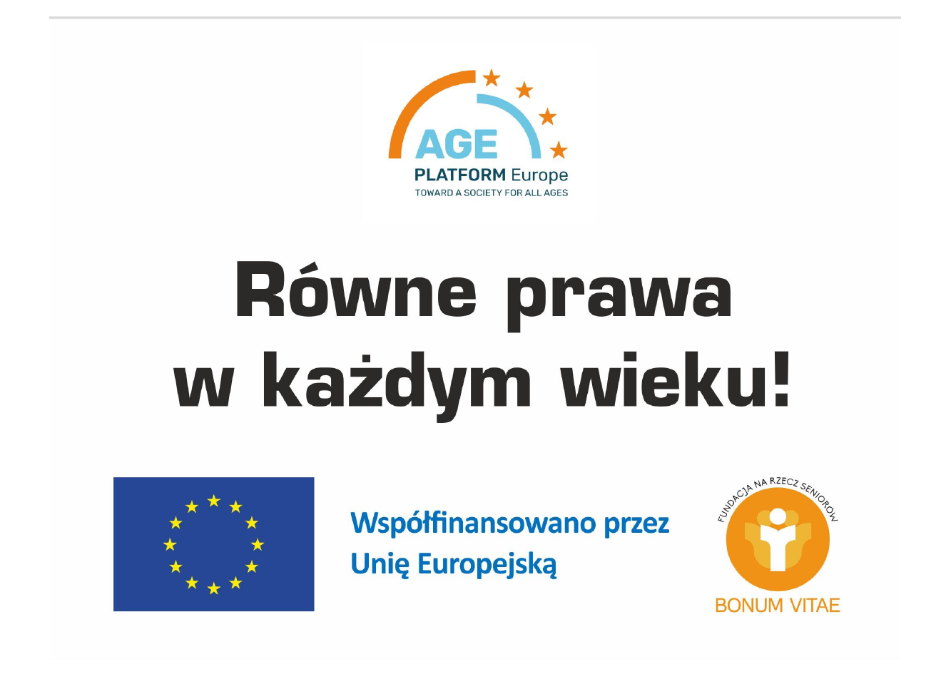 Równe prawa w każdym wieku! - plakat