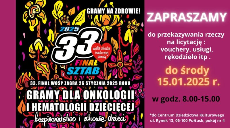 WOŚP zaproszenie