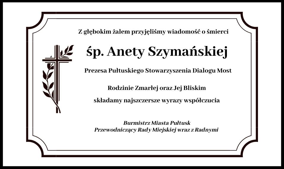 kondolencje_śp. Anety Szymańskiej