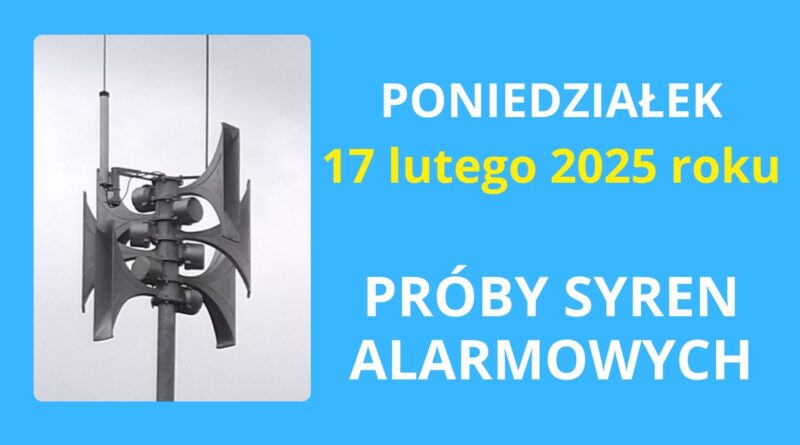 Informacja o próbie syren alarmowych (obrazek wyróżniający)