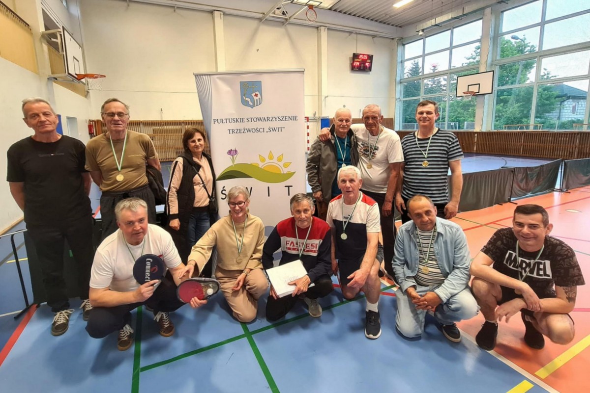 Rozgrywki tenisowe w Pułtuskim Stowarzyszeniu Trzeźwości ,,ŚWIT" o puchar Burmistrza Miasta Pułtusk 15