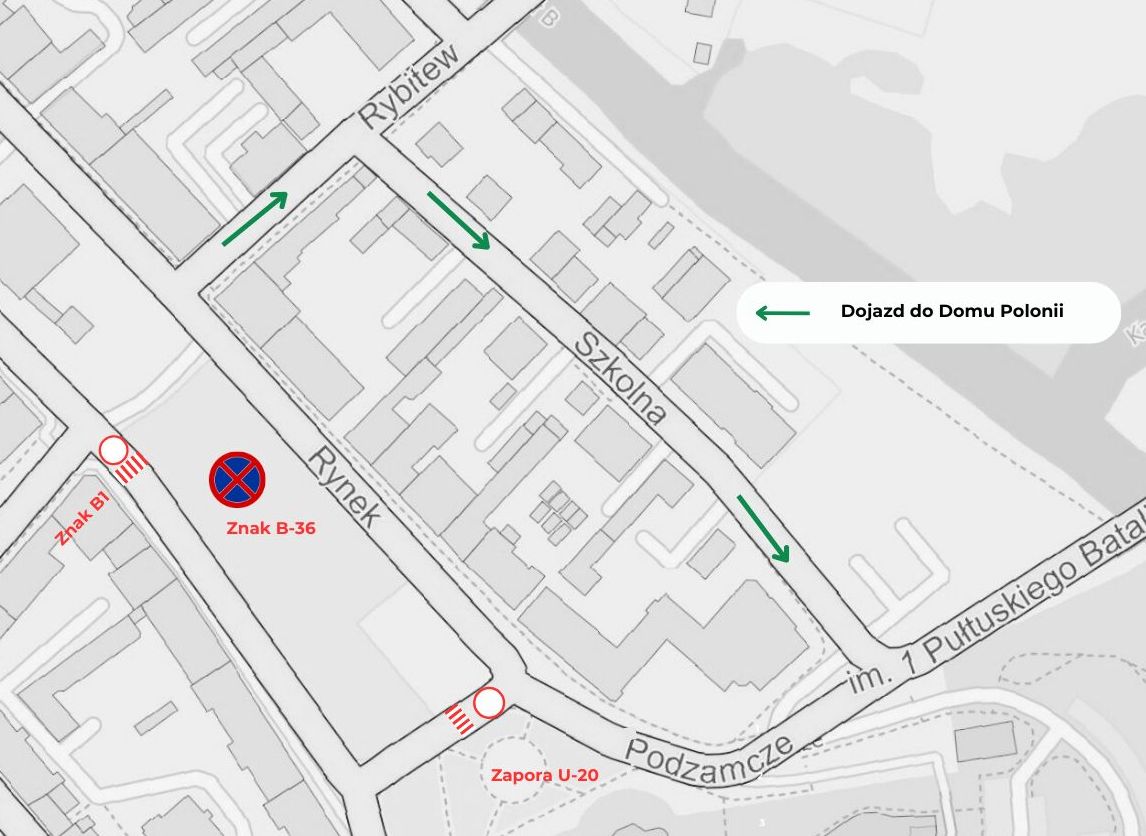 Zmiana w organizacji ruchu na ul. Rynek w sobotę 17.05.2025 r. (mapa)