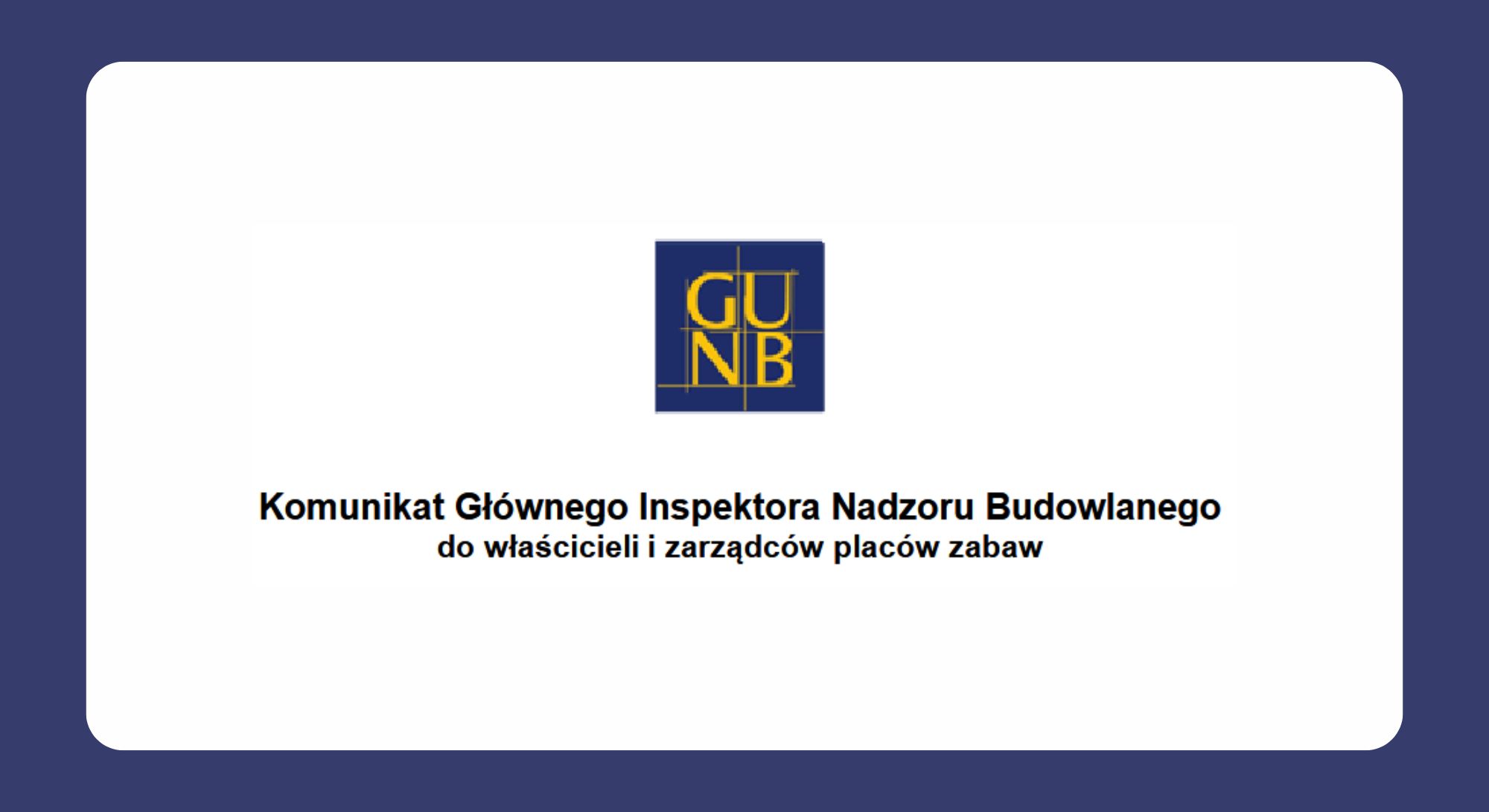 Komunikat Głównego Inspektora Nadzoru Budowlanego do właścicieli i zarządców placów zabaw (obrazek wyróżniający)