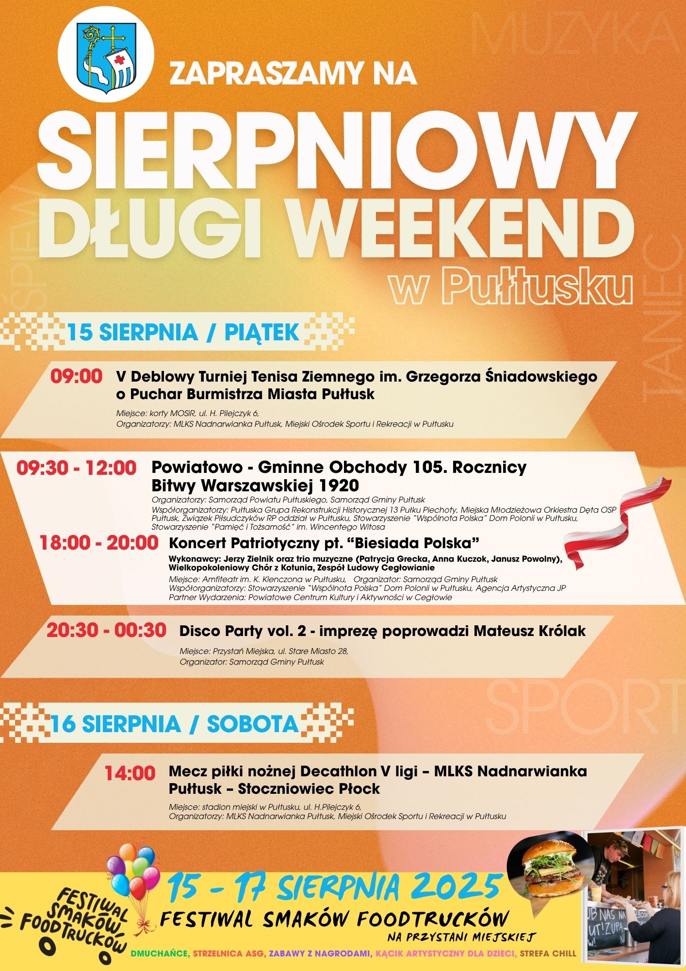Plakat Sierpniowy Długi Weekend