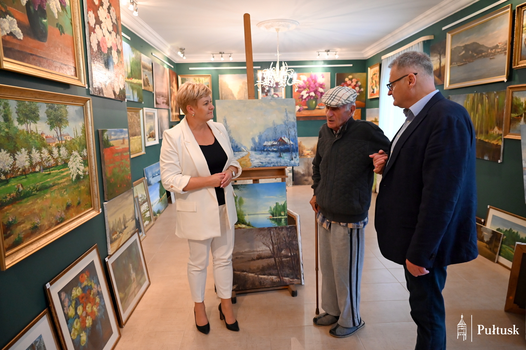 Pułtusk w obrazach Georgija Asłanjana – wizyta Burmistrz w Galerii Mansarda