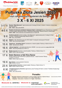 Pułtuska Złota Jesień 2025, czyli cykl jesiennych wydarzeń dla Seniorów plakat