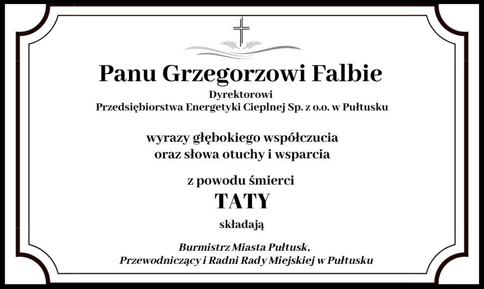 kondolencje G.Falba