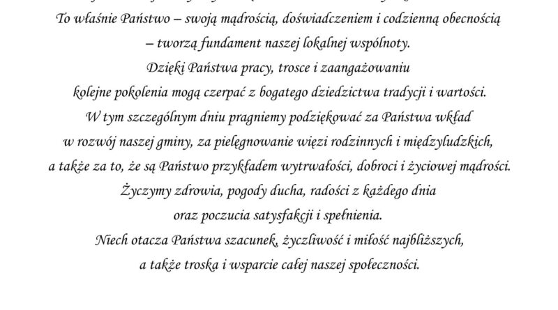 Życzenia z okazji Międzynarodowego Dnia Osób Starszych obrazek