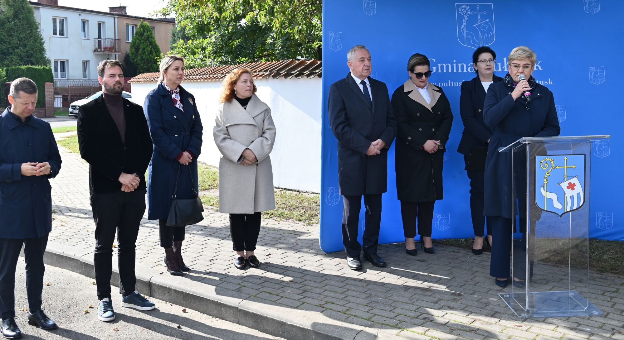 Odsłonięcie płaskorzeźb ceramicznych na ogrodzeniu Archiwum Państwowego