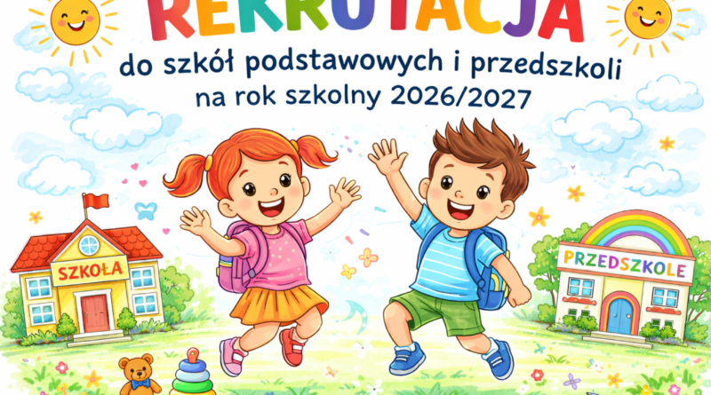 Obrazek wyróżniający dot. Rekrutacji do szkół podstawowych i przedszkoli 2026/2027
