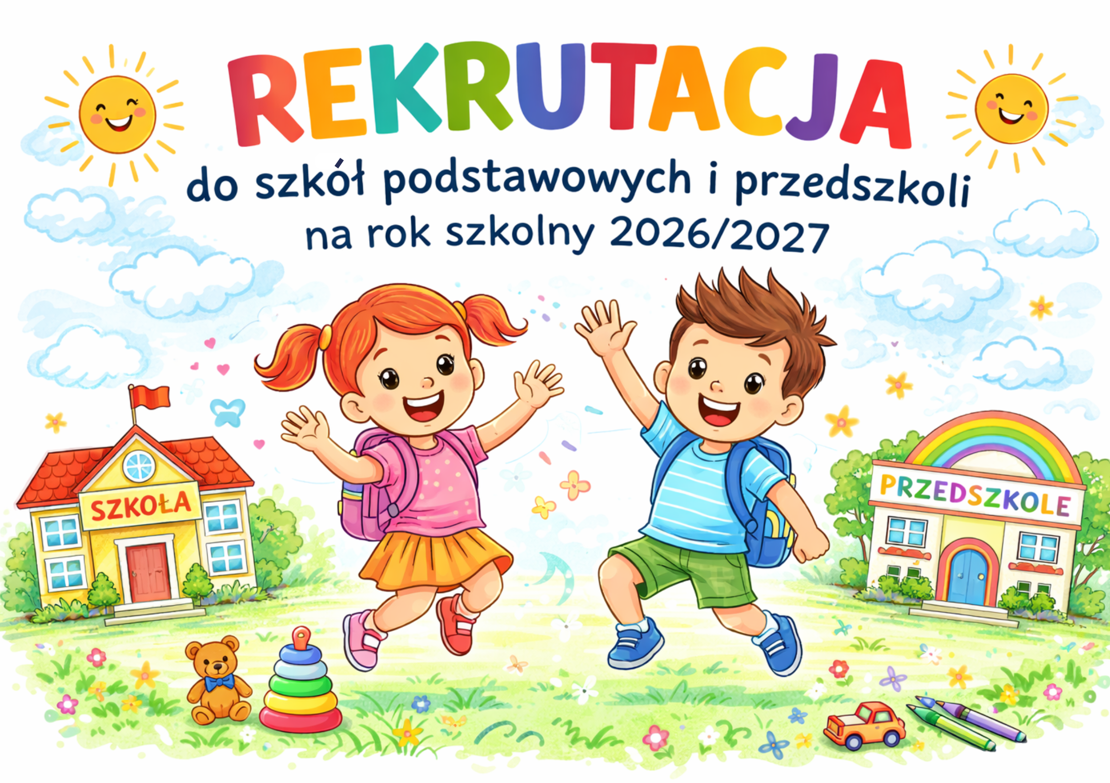 Obrazek wyróżniający dot. Rekrutacji do szkół podstawowych i przedszkoli 2026/2027