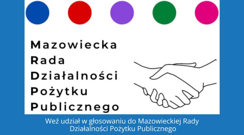 Logo Mazowiecka Rada Działalności Pożytku Publicznego - Weź udział w głosowaniu do Mazowieckiej Rady Działalności Pożytku Publicznego