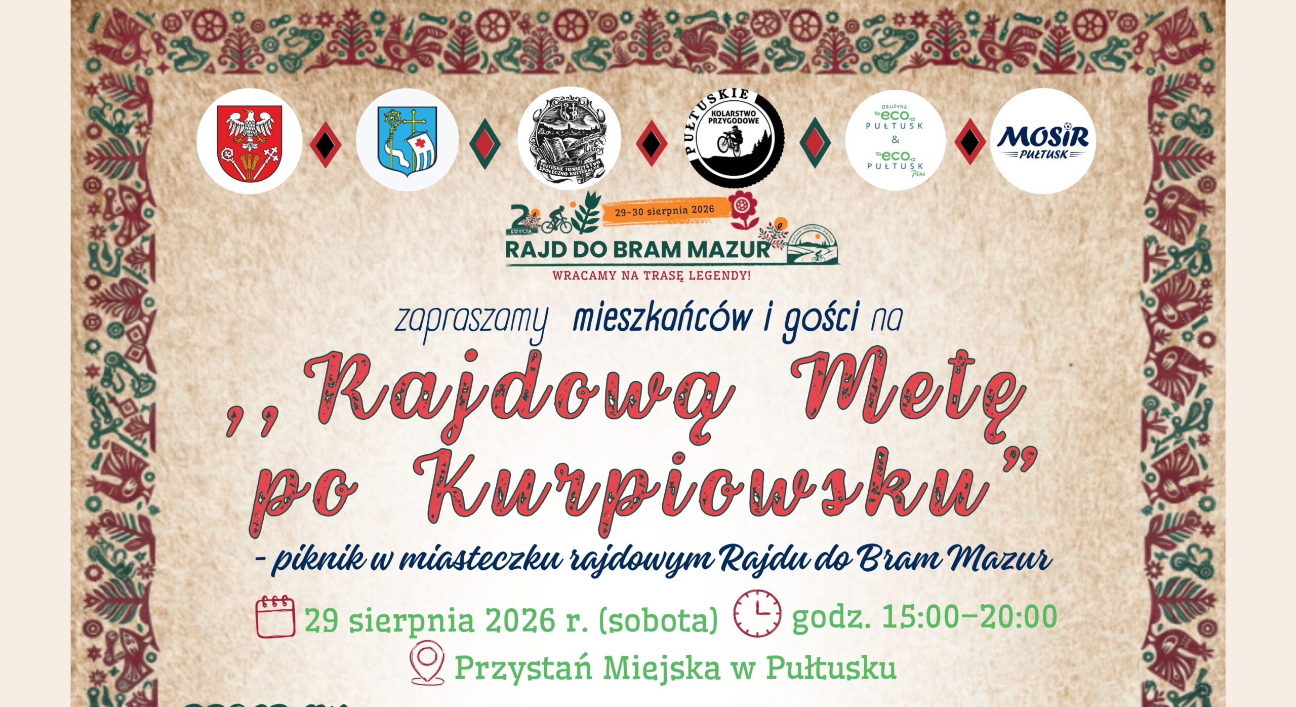 Obrazek wyróżniający dot. "Rajdowej Mety po Kurpiowsku"
